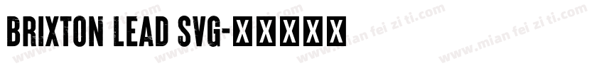 Brixton Lead SVG字体转换